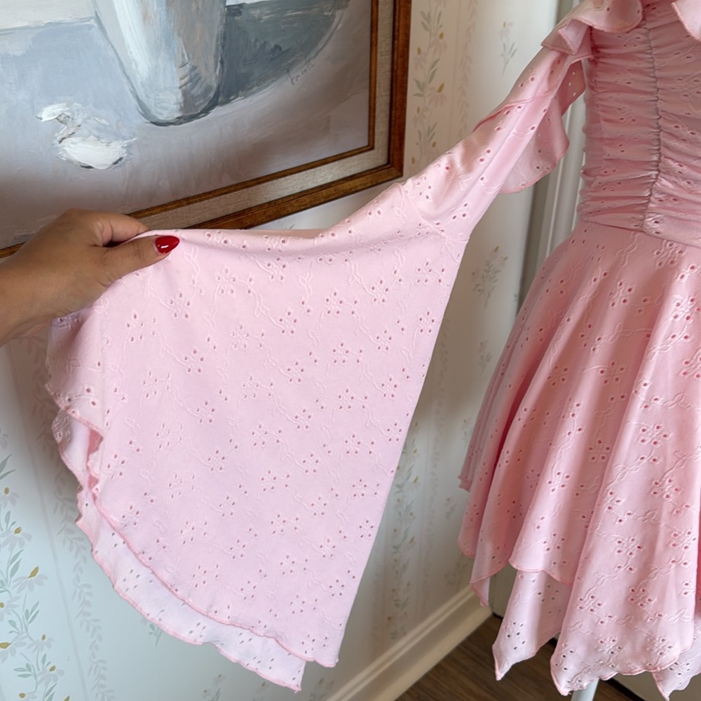 Sugar Thrillz Fairy Delight Ruffled Handkerchief Dress - Pink - Picture 4 of 6